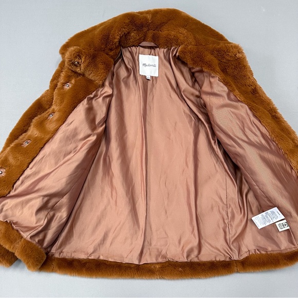 MADEWELL $228 faux fur snap front coat, S. - Picture 10 of 11